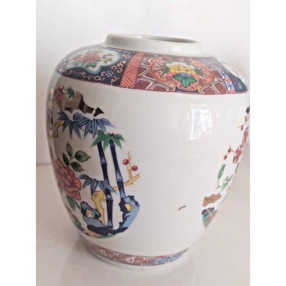 Miyako Japan Hand Painted Ginger Jar/Vase Imari Ware 5 1/2" - Picture 5 of 12